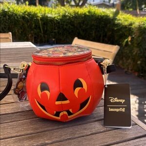 Loungefly Disney Donald Duck Devil Jack-O-Lantern Crossbody Bag